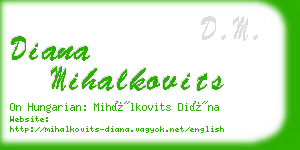 diana mihalkovits business card